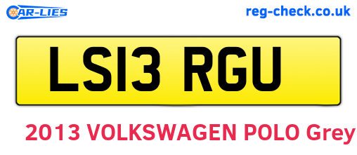 LS13RGU are the vehicle registration plates.