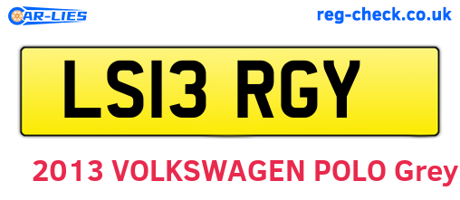 LS13RGY are the vehicle registration plates.