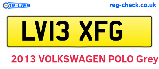 LV13XFG are the vehicle registration plates.
