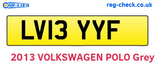 LV13YYF are the vehicle registration plates.