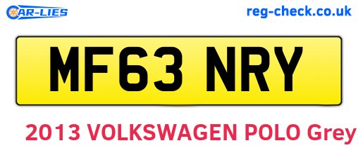 MF63NRY are the vehicle registration plates.