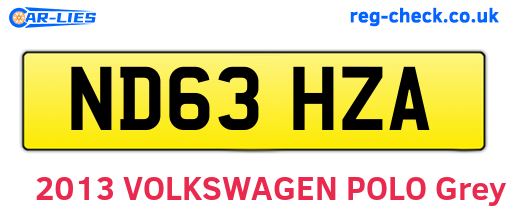 ND63HZA are the vehicle registration plates.