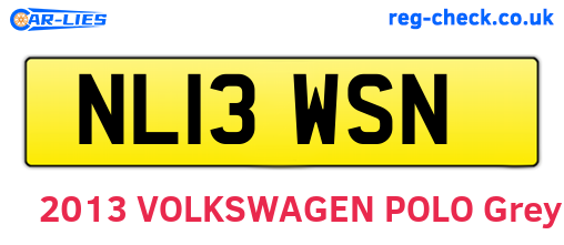 NL13WSN are the vehicle registration plates.