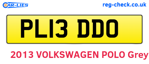 PL13DDO are the vehicle registration plates.