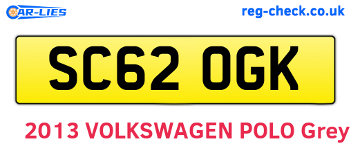 SC62OGK are the vehicle registration plates.