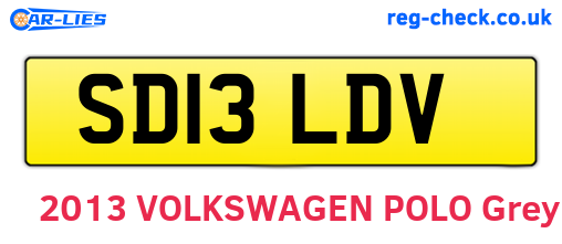 SD13LDV are the vehicle registration plates.