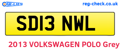 SD13NWL are the vehicle registration plates.