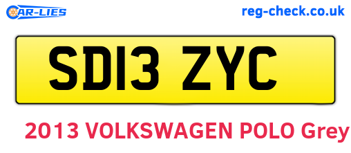 SD13ZYC are the vehicle registration plates.
