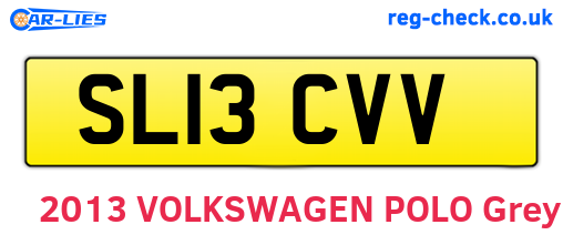 SL13CVV are the vehicle registration plates.