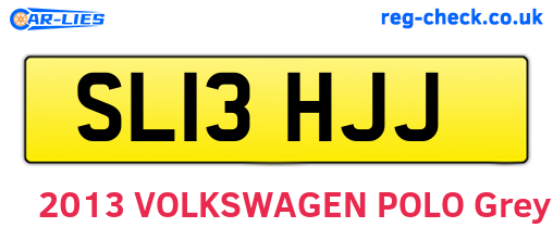 SL13HJJ are the vehicle registration plates.