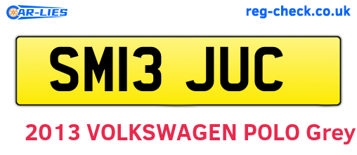 SM13JUC are the vehicle registration plates.