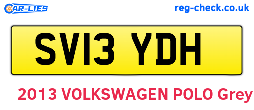 SV13YDH are the vehicle registration plates.