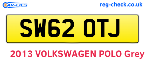 SW62OTJ are the vehicle registration plates.