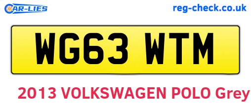 WG63WTM are the vehicle registration plates.