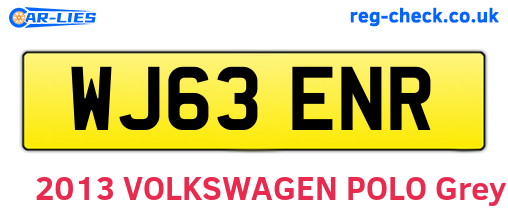 WJ63ENR are the vehicle registration plates.