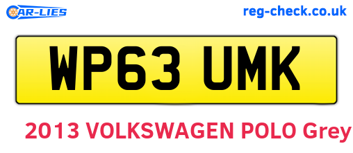 WP63UMK are the vehicle registration plates.