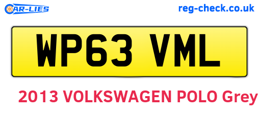 WP63VML are the vehicle registration plates.