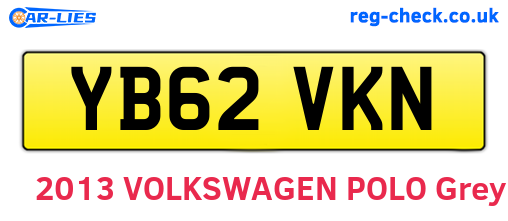 YB62VKN are the vehicle registration plates.