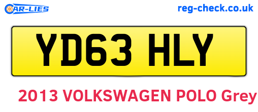 YD63HLY are the vehicle registration plates.