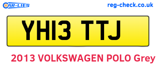 YH13TTJ are the vehicle registration plates.