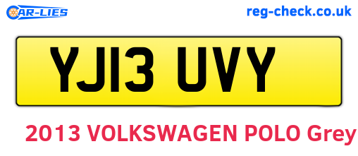 YJ13UVY are the vehicle registration plates.