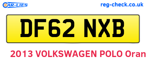 DF62NXB are the vehicle registration plates.