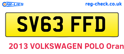 SV63FFD are the vehicle registration plates.