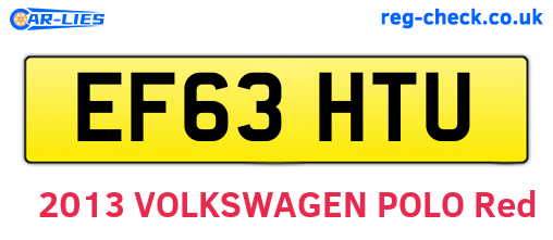EF63HTU are the vehicle registration plates.