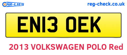 EN13OEK are the vehicle registration plates.