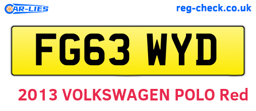 FG63WYD are the vehicle registration plates.