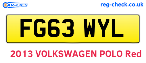 FG63WYL are the vehicle registration plates.