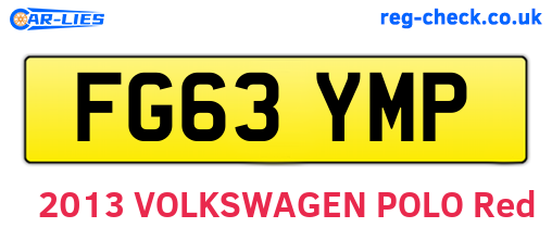 FG63YMP are the vehicle registration plates.