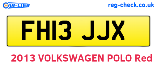 FH13JJX are the vehicle registration plates.