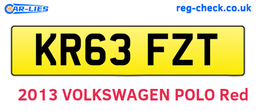 KR63FZT are the vehicle registration plates.