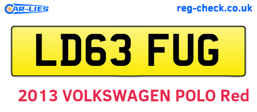 LD63FUG are the vehicle registration plates.