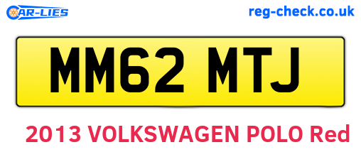 MM62MTJ are the vehicle registration plates.