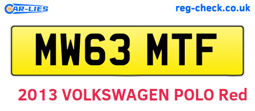 MW63MTF are the vehicle registration plates.