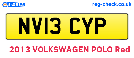 NV13CYP are the vehicle registration plates.