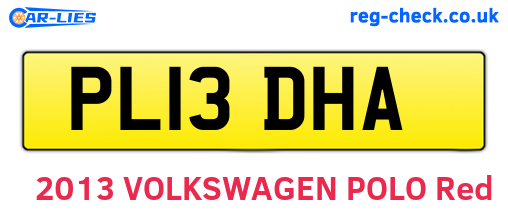 PL13DHA are the vehicle registration plates.