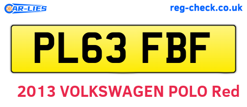 PL63FBF are the vehicle registration plates.
