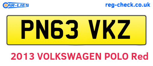 PN63VKZ are the vehicle registration plates.