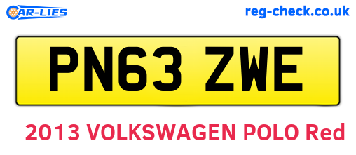 PN63ZWE are the vehicle registration plates.