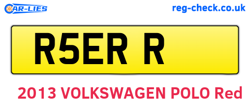 R5ERR are the vehicle registration plates.