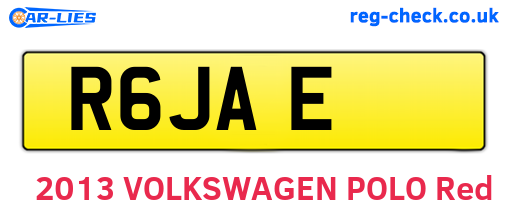 R6JAE are the vehicle registration plates.