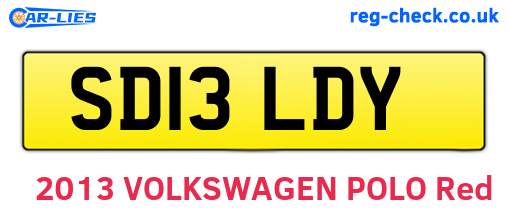 SD13LDY are the vehicle registration plates.