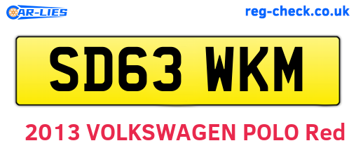 SD63WKM are the vehicle registration plates.