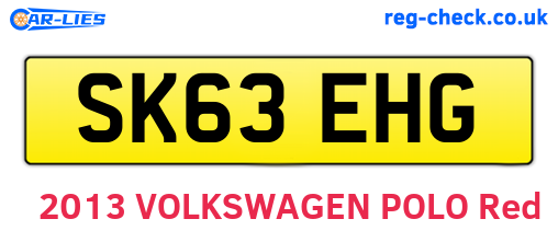 SK63EHG are the vehicle registration plates.
