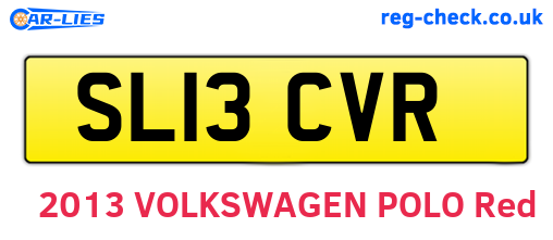 SL13CVR are the vehicle registration plates.