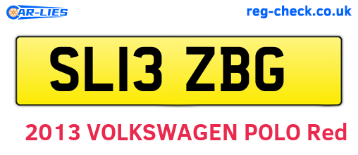 SL13ZBG are the vehicle registration plates.