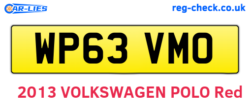 WP63VMO are the vehicle registration plates.